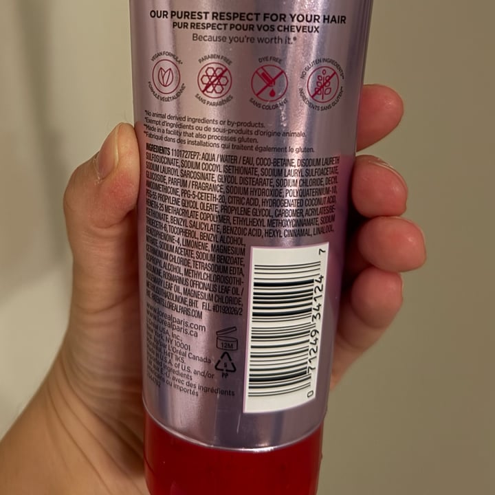 photo of L’Oréal PARiS Ever Pure Moisturizing Shampoo shared by @manelin on  05 Nov 2024 - review