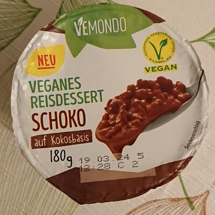 photo of Vemondo Veganes Reisdessert Schoko shared by @4allthehorses on  15 Mar 2024 - review