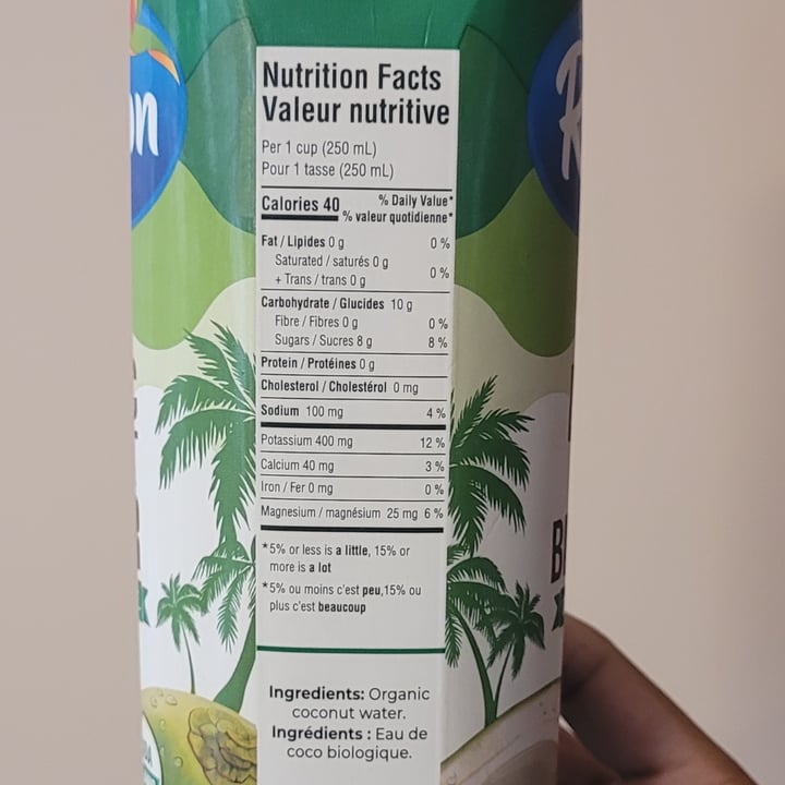 photo of Rubicon organic coconut water shared by @theveglife on  28 Jun 2024 - review