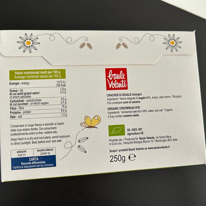 photo of Baule volante Crackers di segale shared by @al-ma on  26 Jul 2024 - review