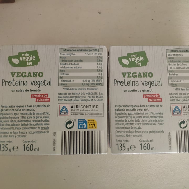 photo of Mein Veggie Tag proteína vegetal en aceite de girasol shared by @bitauniverse on  17 Mar 2024 - review