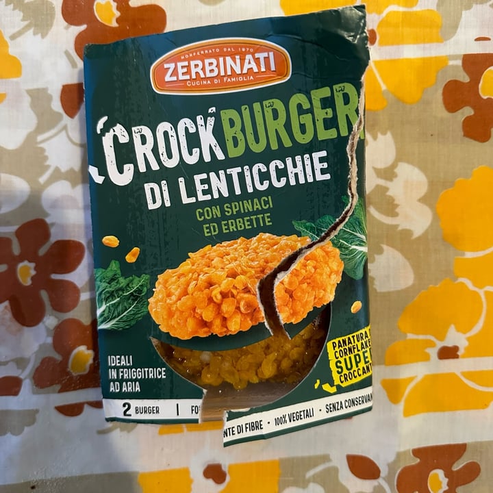 photo of Zerbinati Crockburger Di Lenticchie Con Spinaci Ed Erbette shared by @silviadmb on  27 Apr 2024 - review