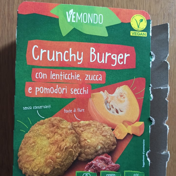 photo of Vemondo Crunchy Burger lenticchie, zucca e pomodori secchi shared by @elisae on  28 Apr 2024 - review