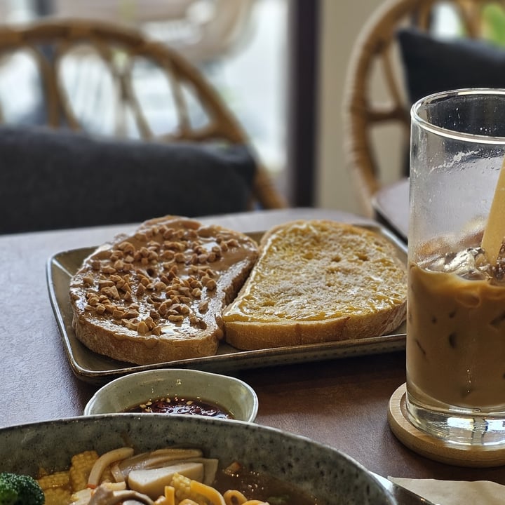 photo of Vine Cafe Peanut Butter And Homemade Pumpkin Kaya Sourdough [Open Sandwich] shared by @tnahar on  08 Oct 2023 - review