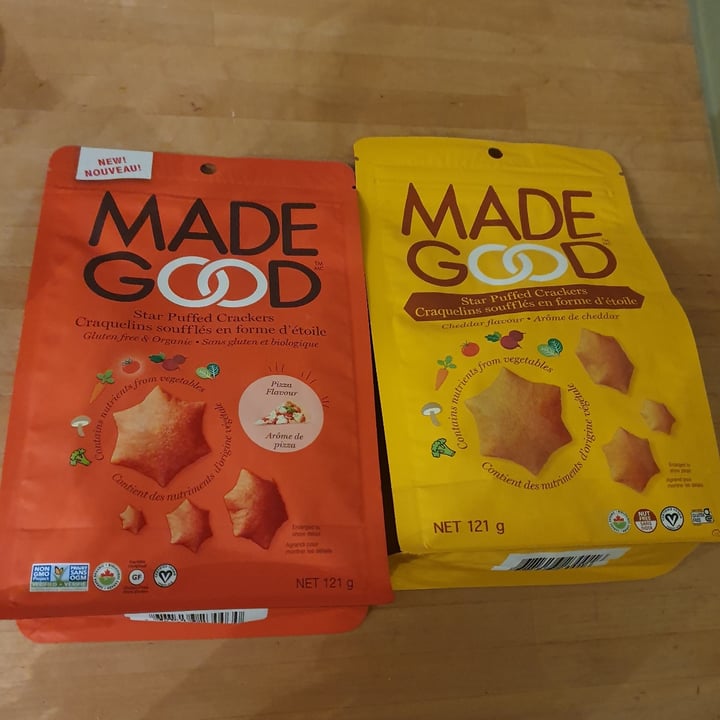 photo of Made Good Star puffed Crackers Cheddar Flavour shared by @paniwilson on  25 Apr 2024 - review