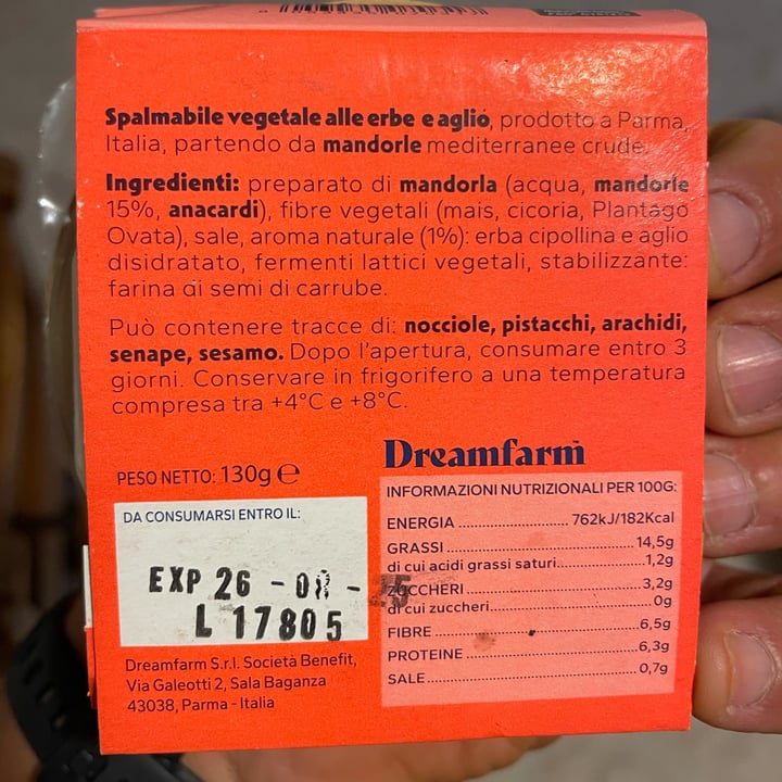 photo of Dream Farm spalmabile 100% vegetale con erbe e aglio shared by @tenny88 on  13 Aug 2025 - review