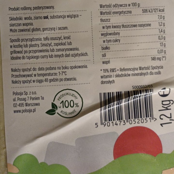 photo of Polsoja TOFU Naturalne Twarde shared by @lookja on  11 Feb 2024 - review