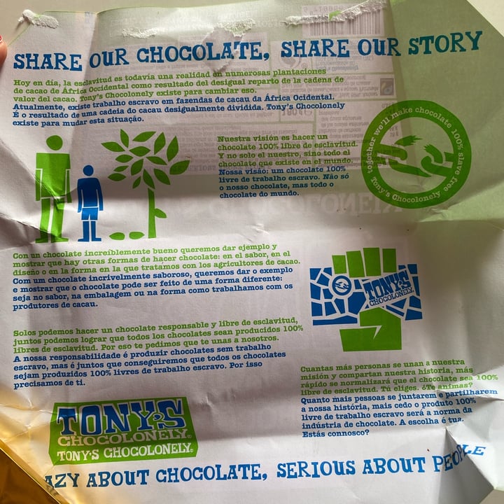 photo of Tony’s Chocolonely Dark Almond Sea Salt 51% shared by @estherdfv on  17 Feb 2025 - review