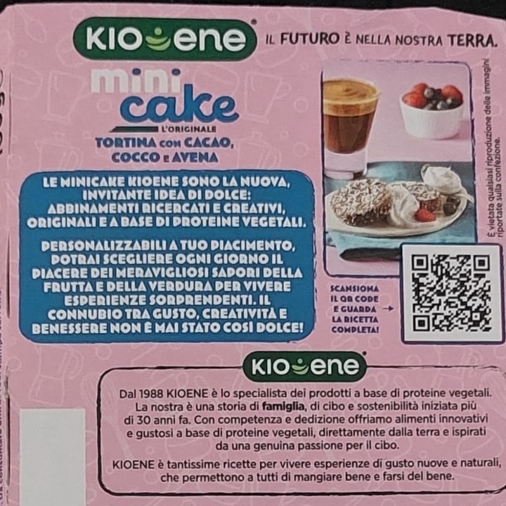 photo of Kioene Mini Cake Tortina Con Cacaococco E Avena shared by @gemmaviva on  18 Aug 2023 - review