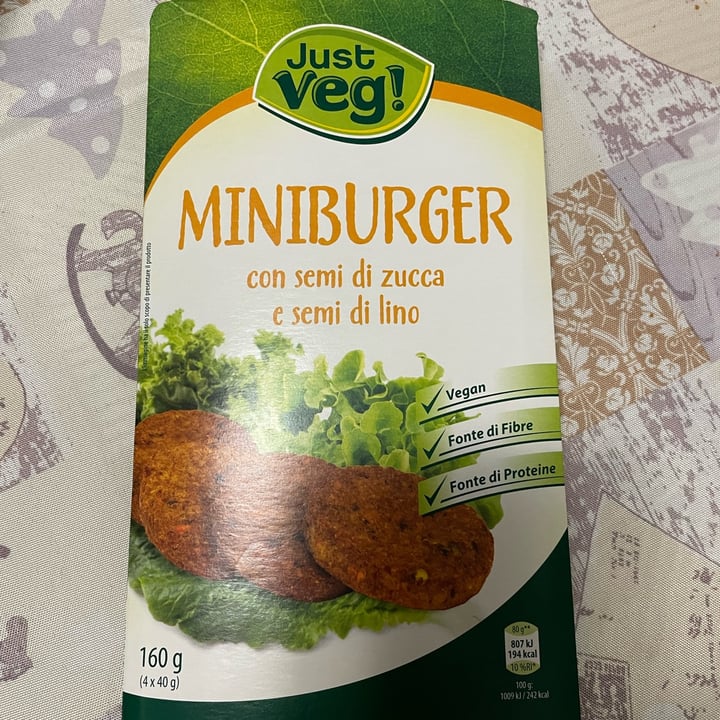 photo of Just Veg! (ALDI Italy) Miniburger Con Semi Di Zucca shared by @saracarenza on  01 Feb 2024 - review
