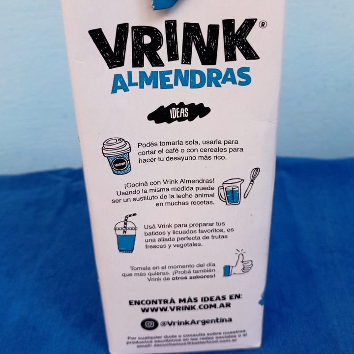 photo of Vrink Leche de Almendras Sin Azucar Agregada shared by @malalafontan on  17 Aug 2023 - review