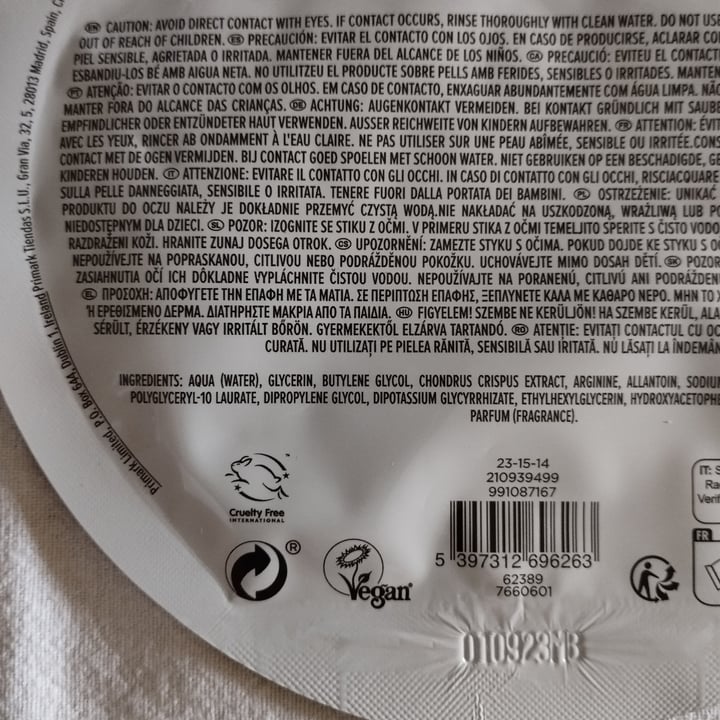 photo of PS... Hydrating Irish Sea Moss & Hyaluronic Acid Sheet Mask shared by @giuppino2017 on  13 Jul 2025 - review