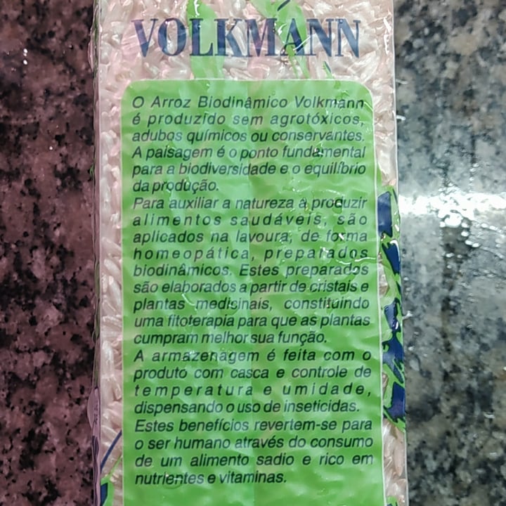 photo of VolkMann alimentos Arroz agulhinha integral orgânico biodinâmico shared by @cassiano on  18 Apr 2024 - review