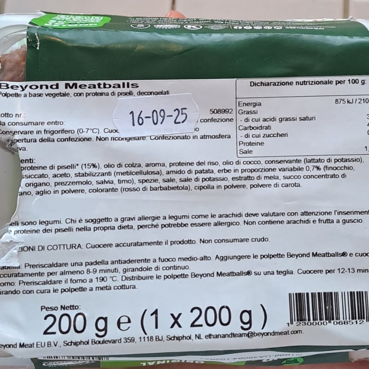 photo of Beyond Meat Beyond Meatballs shared by @animalsright on  11 Sep 2025 - review