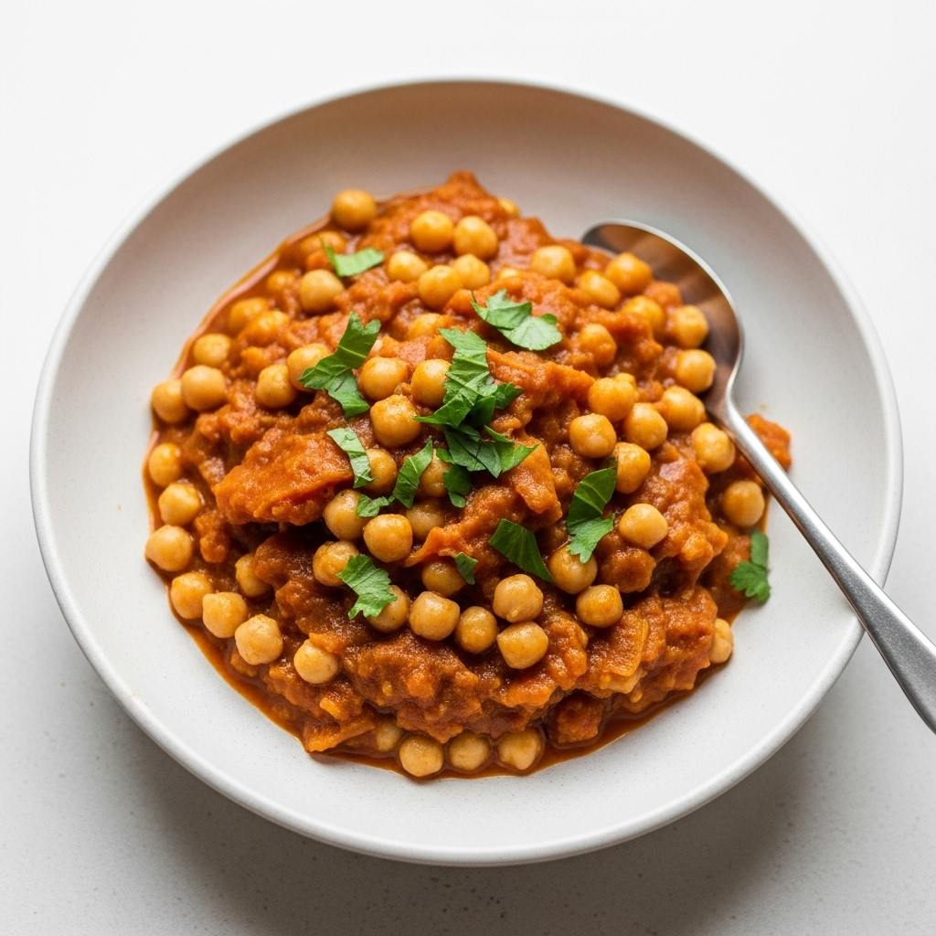 Creamy Vegan Chickpea & Kidney Bean Coconut Curry with Potato Purée