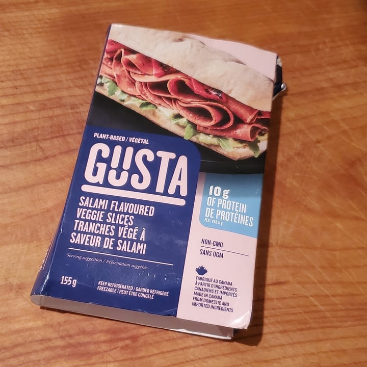 photo of Gusta salami flavored veggie slices shared by @courage-and-a-brick on  09 Oct 2025 - review