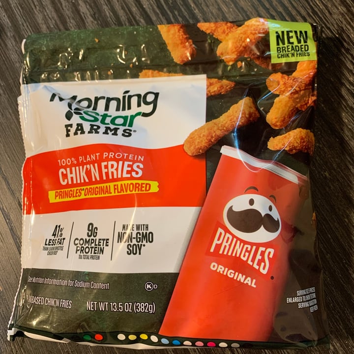 photo of MorningStar Farms chick’n fries pringles original flavored shared by @friendlyvegan on  04 Oct 2023 - review
