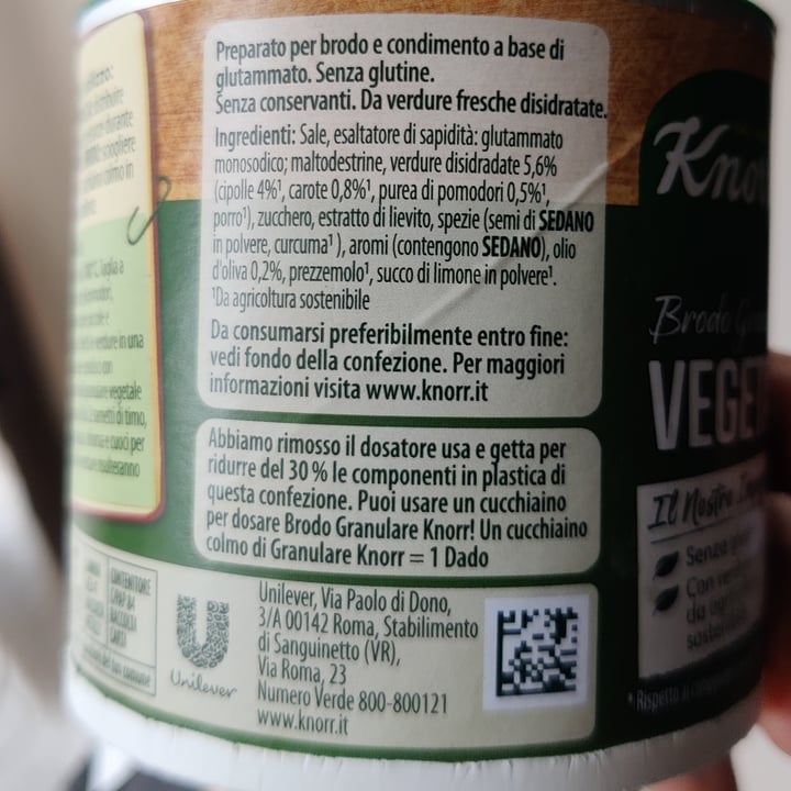 photo of Knorr Brodo granulare vegetale shared by @lucianothecat on  08 Jul 2025 - review
