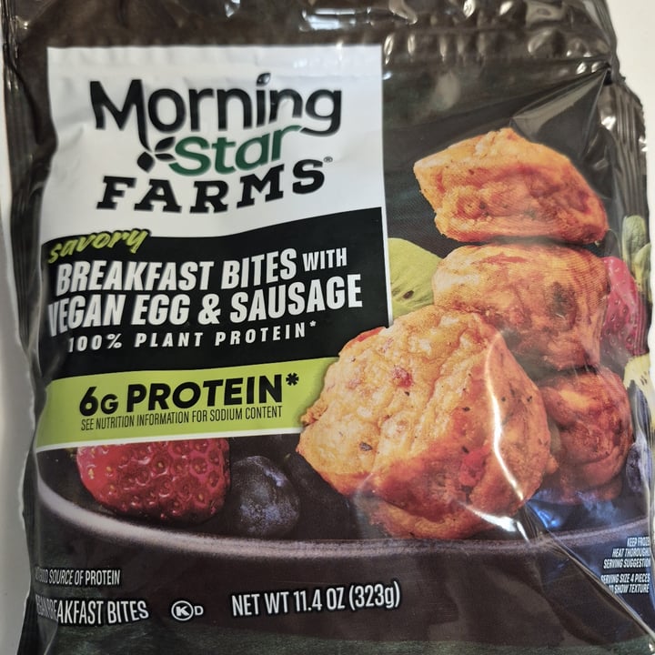 photo of MorningStar Farms Breakfast bites with vegan egg and sausage shared by @carmarie on  23 Aug 2025 - review