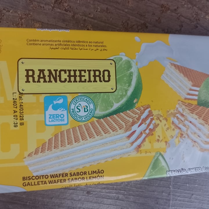 photo of Rancheiro Biscoito Wafer Limão shared by @cakellen on  28 Aug 2024 - review