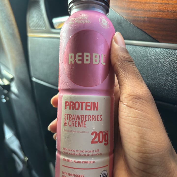 photo of REBBL Strawberries & Creme Protein shared by @danceandeatplants on  25 Jul 2025 - review