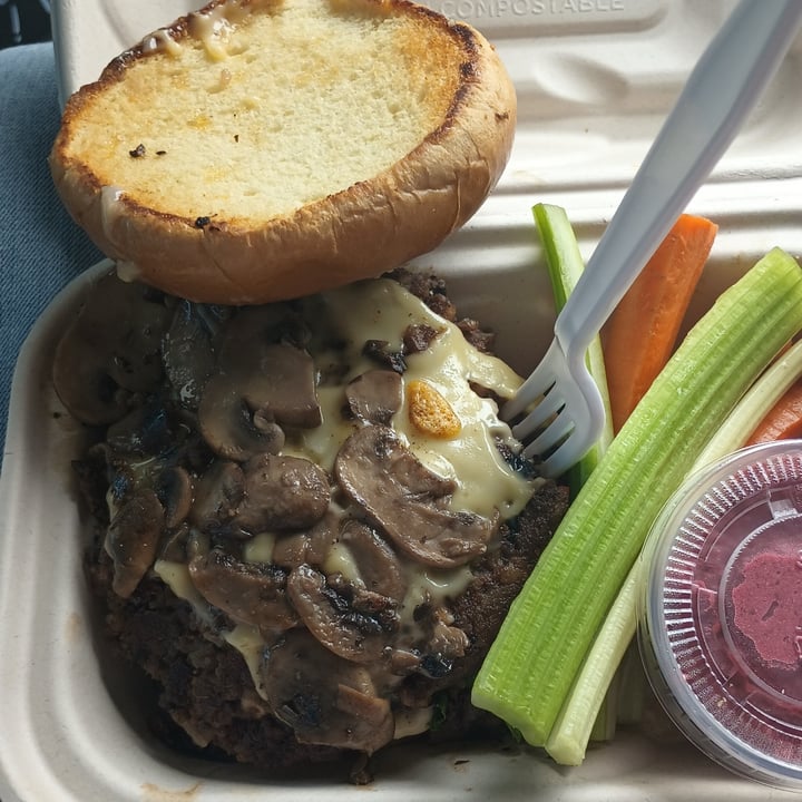 photo of Rutabagas Comfort Food Mushroom Swiss Burger Combo shared by @quadantics on  25 Jun 2024 - review