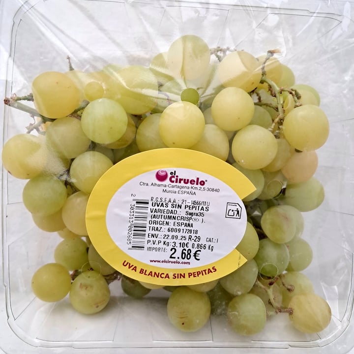 photo of El ciruelo Uvas blancas sin pepitas shared by @troosti on  27 Sep 2025 - review
