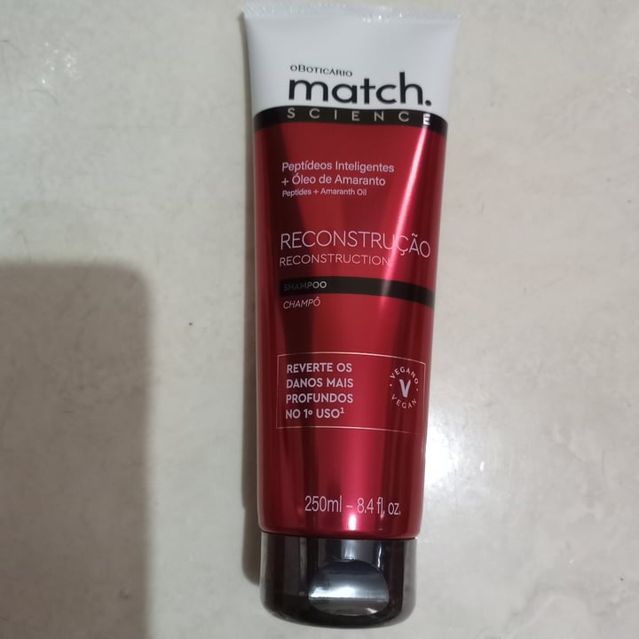 photo of O Boticário Shampoo Match Science Reconstrução shared by @larimidori on  26 Apr 2024 - review