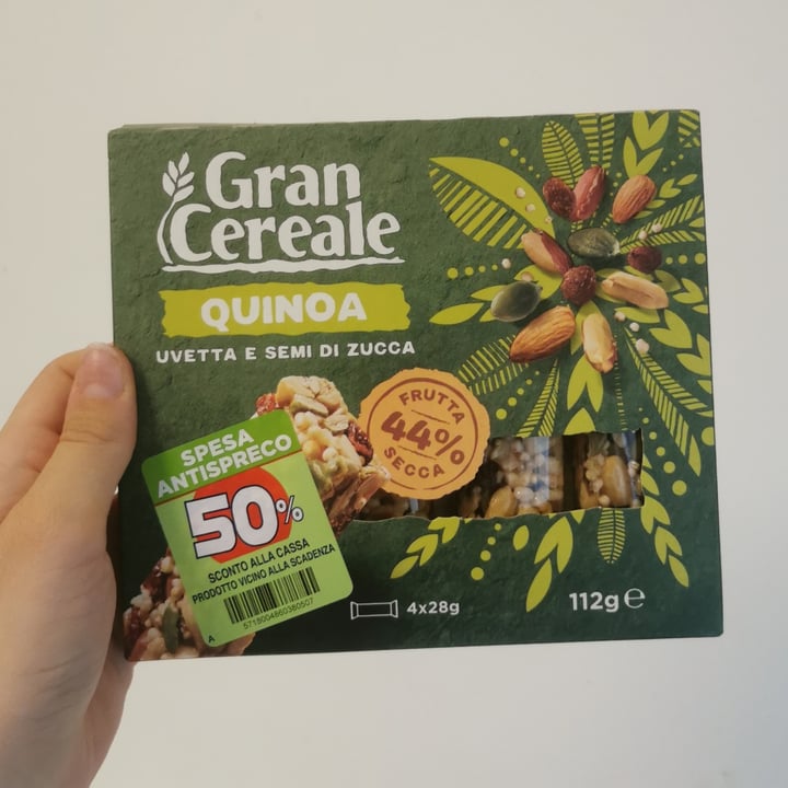 photo of Gran Cereale Barretta Quinoa, Uvetta e Semi di Zucca shared by @arualtyrell on  24 Jul 2025 - review