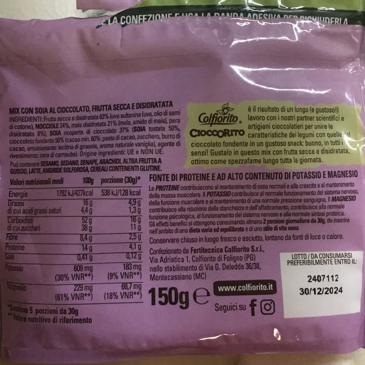 photo of Colfiorito cioccorito mix soia shared by @lucciola on  02 May 2024 - review