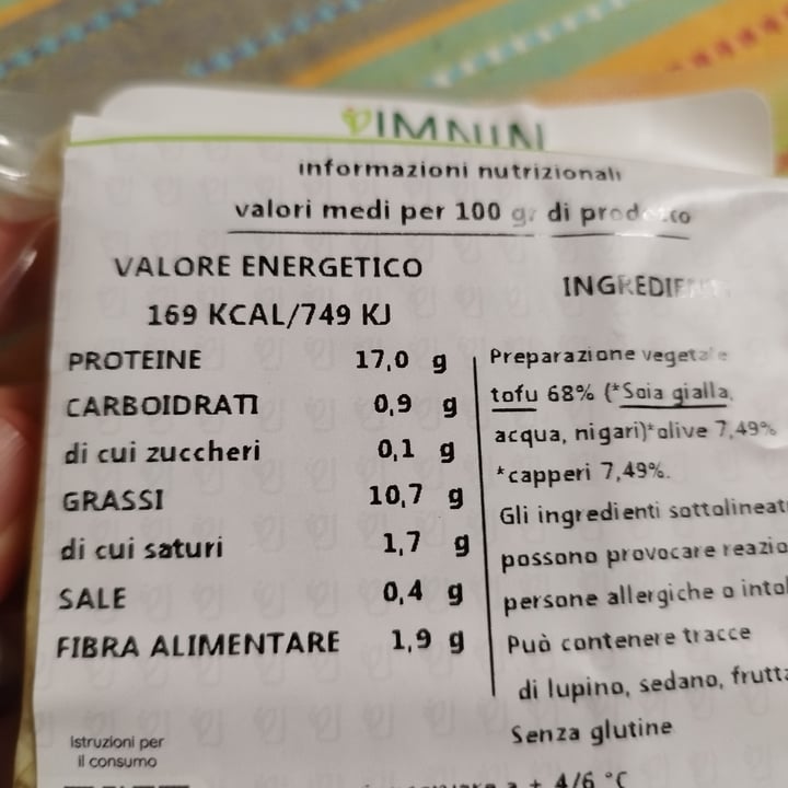 photo of Umnin tofu olive e capperi shared by @lauraemarco on  02 Apr 2025 - review