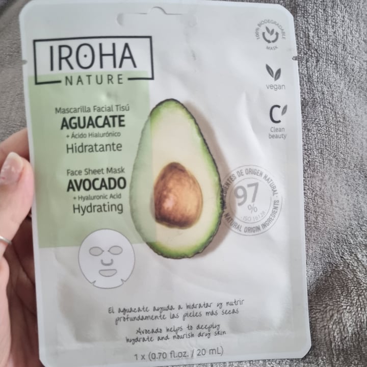 photo of Iroha Nature Mascarilla Facial Tisú Aguacate + Ácido Hialurónico shared by @noelite on  27 Apr 2024 - review