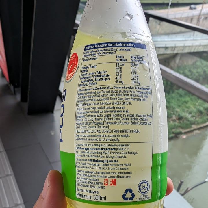photo of 100PLUS Lemon lime 100plus shared by @stevenneoh on  24 Apr 2024 - review