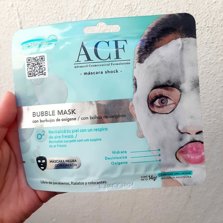 photo of ACF Bubble Mask shared by @melibustos on  01 Apr 2024 - review