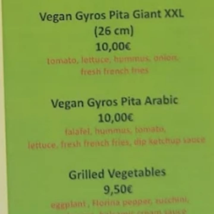 photo of Psitopolio Megas Vegan Gyros Pita Arabic shared by @animalsright on  12 Aug 2025 - review