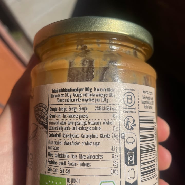 photo of Koro Crema di arachidi shared by @vittolovestahini on  28 Aug 2025 - review