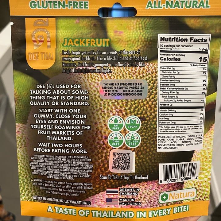 photo of Dee thai Jackfruit Cannabis Infused Gummies shared by @beckyyy on  09 Oct 2025 - review