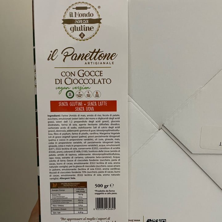 photo of il mondo senza glutine Panettone con gocce di cioccolato shared by @alexre on  30 Jan 2025 - review