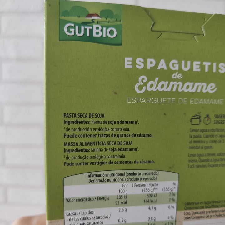 photo of GutBio Espaguetis de Edamame shared by @emedemo on  22 Oct 2023 - review