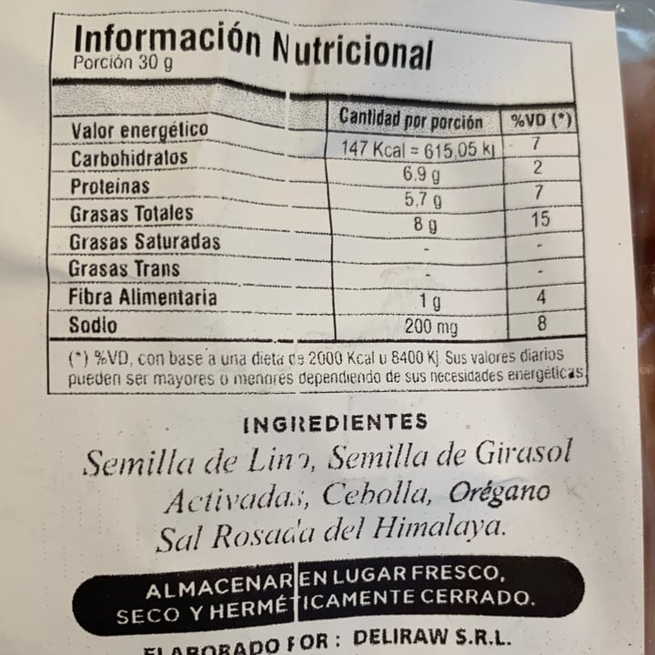 photo of Deli & Raw Crackers De Cebolla shared by @sechague on  28 Dec 2023 - review