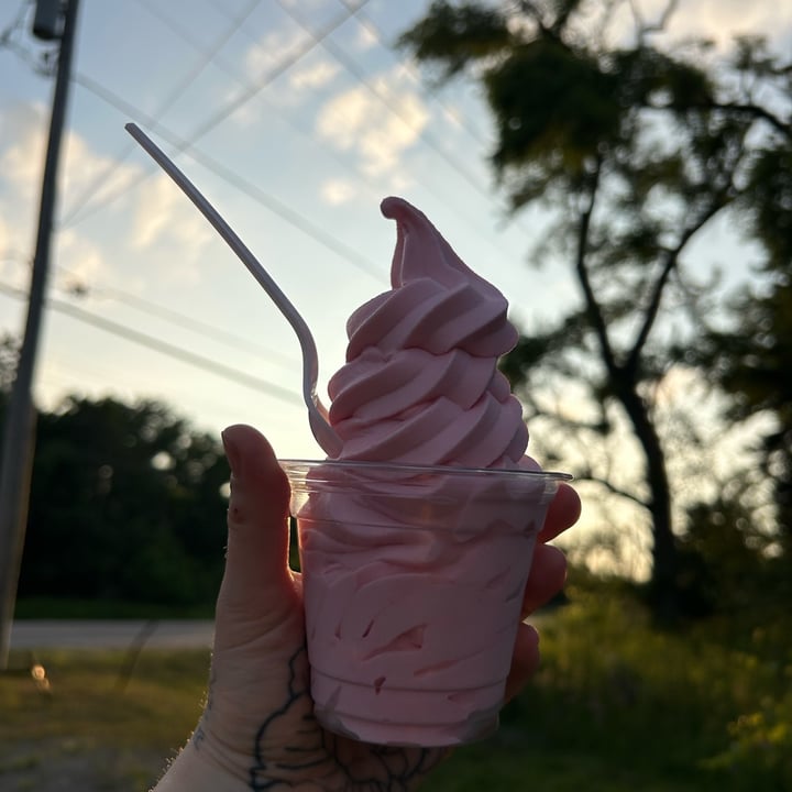 photo of The Ice Cream Hut strawberry soft serve shared by @sarchu on  14 Jul 2025 - review