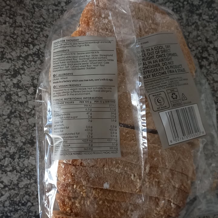 photo of Woolworths Food Sesame Seed Sourdough Bread shared by @ronelle on  09 Nov 2023 - review