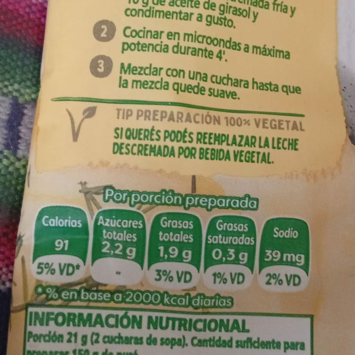 photo of Knorr puré de papas 100% Vegetal shared by @jezabel88 on  11 Sep 2025 - review