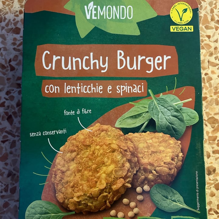 photo of Vemondo *Crunchy  Burgher*  Con Lenticchie E Spinaci shared by @federego77 on  06 May 2024 - review