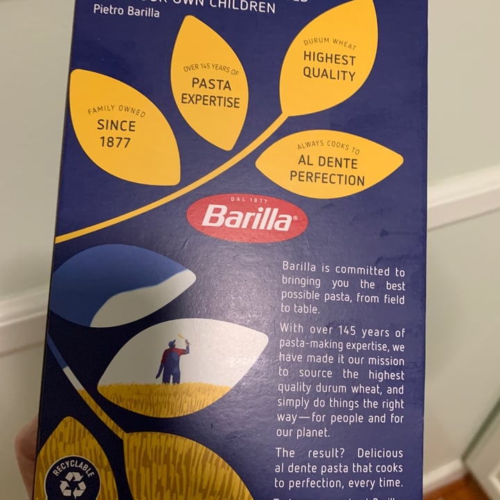 photo of Barilla Cellentani shared by @onehungryvegan on  01 Oct 2023 - review