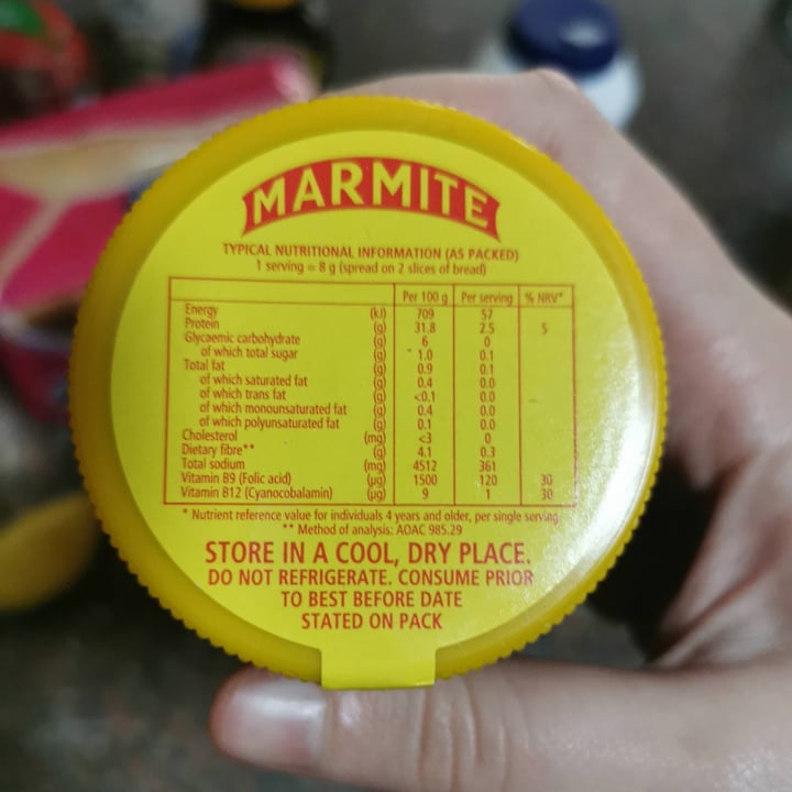 photo of Marmite Marmite yeast extract  shared by @plant-based-bianca on  05 Oct 2023 - review