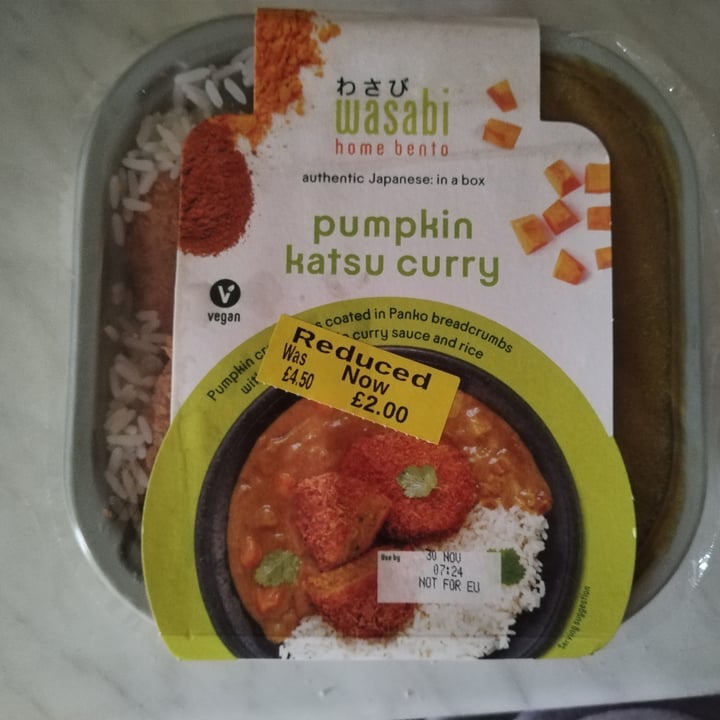 photo of wasabi Pumpkin Katsu Curry Bento shared by @saikurakura on  30 Dec 2023 - review