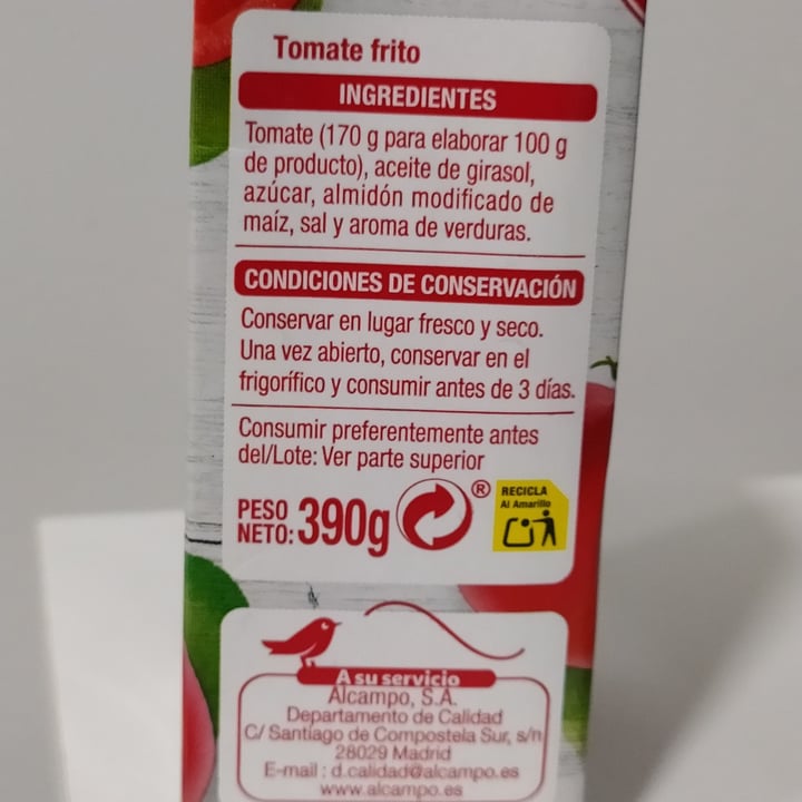 photo of Alcampo tomate frito shared by @lauratorrico on  12 Nov 2023 - review