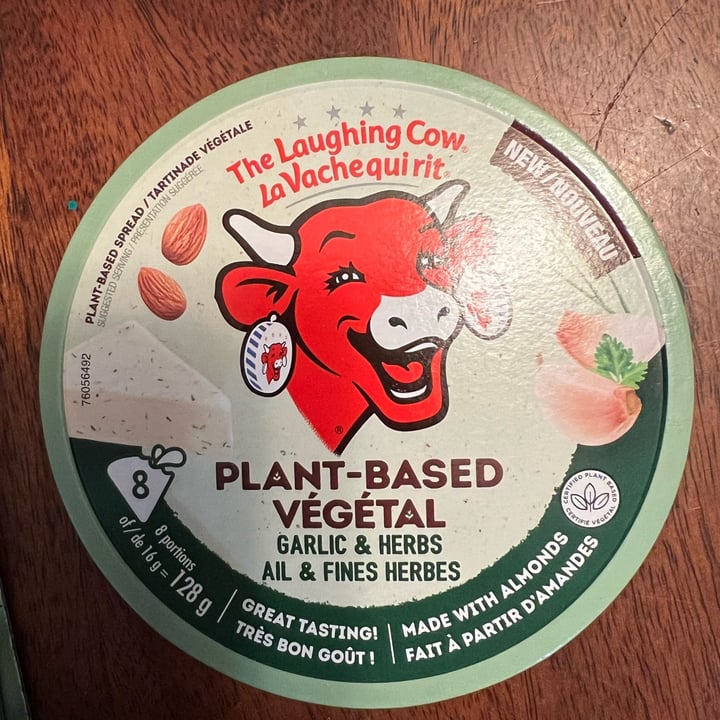 photo of The Laughing Cow garlic and herbs plant based spread shared by @vegangranny75 on  25 Mar 2024 - review