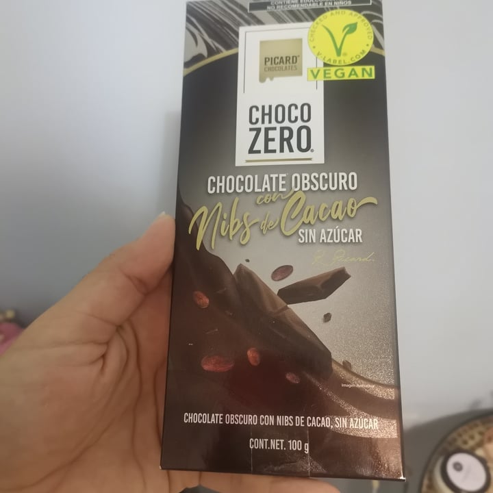 photo of Picard chocolates Chocolate Obscuro Con Nibs De Cacao Sin Azucar shared by @angelaramirez on  31 Dec 2023 - review